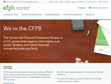 Tablet Screenshot of consumerfinance.gov